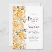 Modern geel bloemig Vrijgezellenfeest Kaart (Voorkant)