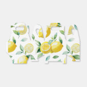 Modern geel citroen floral script vrijgezellenfees bedankdoosjes (Uitgevouwen)