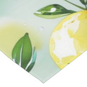 Modern geel citroen floral script vrijgezellenfees korte tafelloper (Hoek)