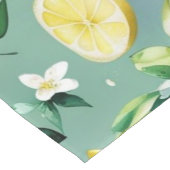 Modern geel citroen floral script vrijgezellenfees korte tafelloper (Hoek)