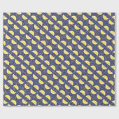 Modern geel citroenschijfpatroon cadeaupapier (Vlak)