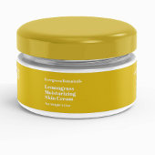 Modern geel cosmetica potje label 1 x 7,25