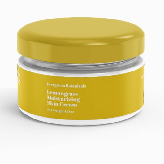 Modern geel cosmetica potje label 1 x 7,25