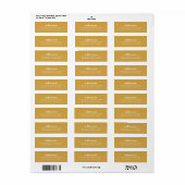 Modern Geel Eenvoudig Achternaam Retouradres Etiket (Full Sheet)