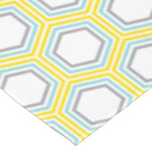 Modern geel en Aqua Geometric Pattern Tafelkleed (Gekanteld)