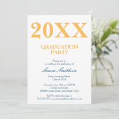 Modern Geel en Blauw Graduation Party Kaart (Staand voorkant)