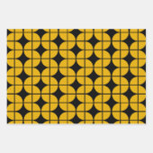 Modern geel en grijs eenvoudig geometrisch patroon inpakpapier vel (Voorkant)