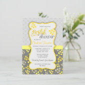 Modern Geel en grijs Elegant Vrijgezellenfeest Kaart (Staand voorkant)