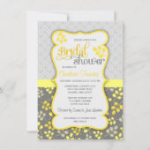 Modern Geel en grijs Elegant Vrijgezellenfeest Kaart (Voorkant)