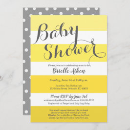 Modern Geel en Grijs Gestreept Kaart