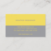 Modern Geel en Grijs Professioneel Visitekaartje (Achterkant)