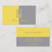 Modern Geel en Grijs Professioneel Visitekaartje (Voorkant / Achterkant)