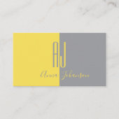 Modern Geel en Grijs Professioneel Visitekaartje (Voorkant)