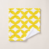 Modern Geel en Wit Shippo Zeven Schatten Bad Handdoek (Wasdoekje)
