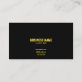 Modern Geel en Zwart bouwterrein Silhouette Visitekaartje (Achterkant)