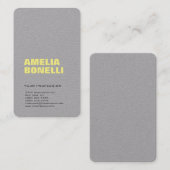 Modern Geel Geel Moud Minimalistisch Professioneel Visitekaartje (Voorkant / Achterkant)