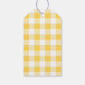 Modern geel geplakt patroon Vrolijk kerstfeest Cadeaulabel (Achterkant)