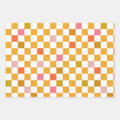 Modern geel geruit inpakpapier (Voorkant)