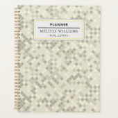 Modern Geel & Grijs Geometrisch Professioneel Planner (Voorkant)