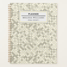 Modern Geel & Grijs Geometrisch Professioneel Planner