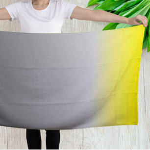 modern geel grijs ombré bad handdoek