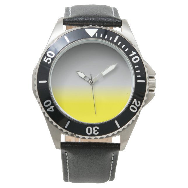 modern geel grijs ombré horloge (Voorkant)