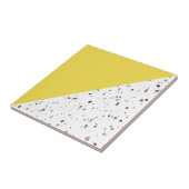 Modern Geel Grijs Terrazzo Tegeltje (Zijkant)
