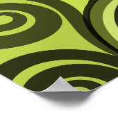 Modern geel-groen varen krullen Poster (Hoek)