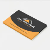 Modern Geel Huis Logo Dak Constructie Post-it® Notes (Schuin)
