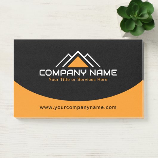 Modern Geel Huis Logo Dak Constructie Post-it® Notes (Kantoor)