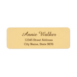 Modern -geel ivoor- retour adreslabel etiket
