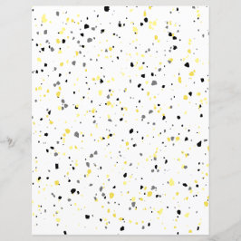 Modern Geel Klein Tiny Terrazzo Scrapbook Paper