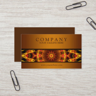 modern Geel Krocus mandala brown Visitekaartje