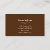 modern Geel Krocus mandala brown Visitekaartje (Achterkant)