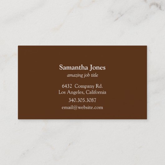 modern Geel Krocus mandala brown Visitekaartje (Achterkant)