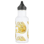 Modern geel lemonpatroon en knijp de dag in waterfles  (Rechts)