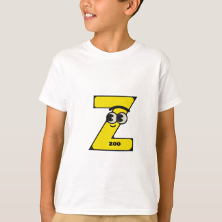 Modern Geel Letter Z Logo Zakelijk Aangepast Mono T-shirt