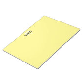 Modern geel monogram naam notitieblok (Schuin)