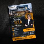 Modern Geel net verkocht makelaar Realtor Flyer<br><div class="desc">Vier uw successen en trek nieuwe klanten aan met deze opvallende "Just Sold" vastgoedflyer-sjabloon! Dit professionele ontwerp is perfect voor het tonen van uw recente verkoop en het aantonen van uw expertise in de markt. U kunt snel uw merknaam, contactgegevens, informatie over onroerend goed en statistieken over de lokale markt...</div>
