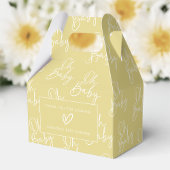 Modern Geel Oh Baby Eenvoudig Baby shower Gable Bedankdoosjes