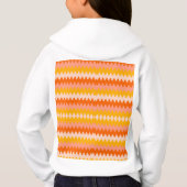 Modern Geel, Oranje & Wit Zig Zag Patroon (Achterkant)