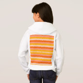 Modern Geel, Oranje & Wit Zig Zag Patroon (Achterkant volledig)