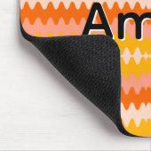 Modern Geel, Oranje & Wit Zig Zag Patroon Muismat (Hoek)