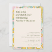 Modern geel pastel Abstract werveling Vrijgezellen Kaart (Voorkant)