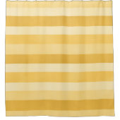 Modern geel patroon met getextureerde strepen douchegordijn (Voorkant)