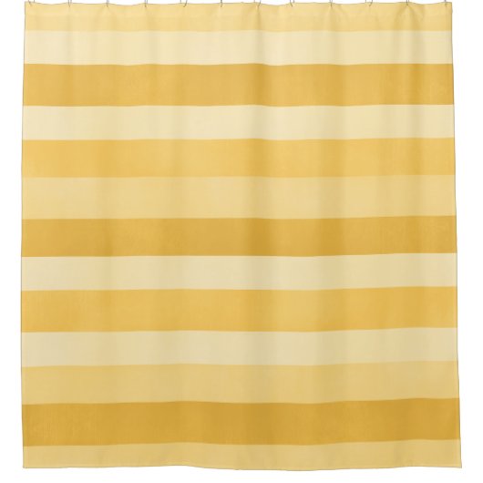 Modern geel patroon met getextureerde strepen douchegordijn (Voorkant)