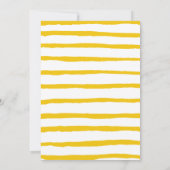 Modern geel penseelscript foto Afstuderen Aankondiging (Achterkant)