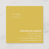 Modern Geel Schachbord Logo Merk QR-code Vierkante Visitekaartje (Voorkant)