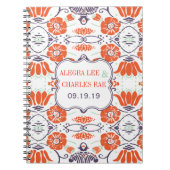 Modern Geel Sinaasappel Aqua Mint Gastenboek Notitieboek (Voorkant)