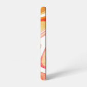 Modern geel Sinaasappel strepen Abstract op maat Samsung Galaxy Hoesje (Linkerkant)